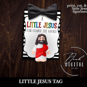 Little Jesus Printable Tags: Sunday School Church Favors (PDF Download)