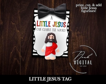 Little Jesus Printable Tags: Sunday School Church Favors (PDF Download)