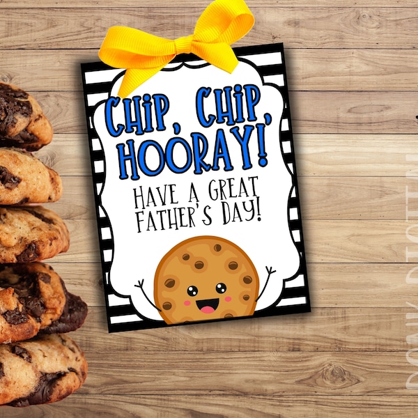 Chip Chip HOORAY have a great father's day -  Happy Fathers Day Tag- Fathers Day Gift-Dad Birthday Gift