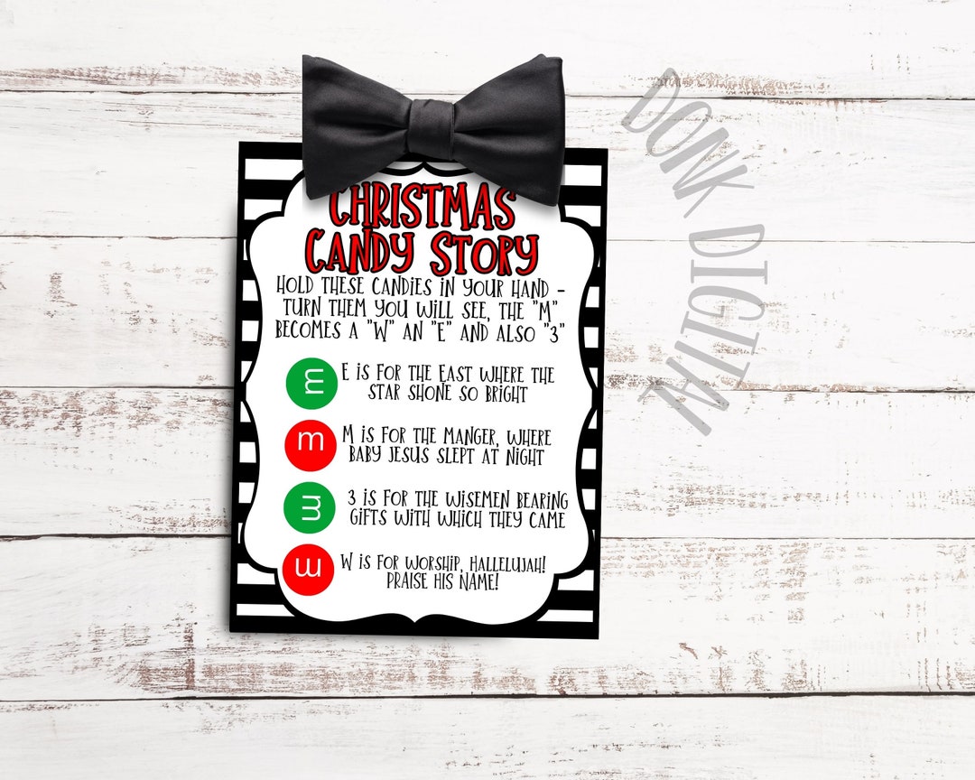 Christmas Candy Story Christmas Poem - Christmas Tags- Sunday School ...