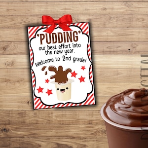 2nd Grade Pudding Treat Tag: Back to School Printable (PDF)