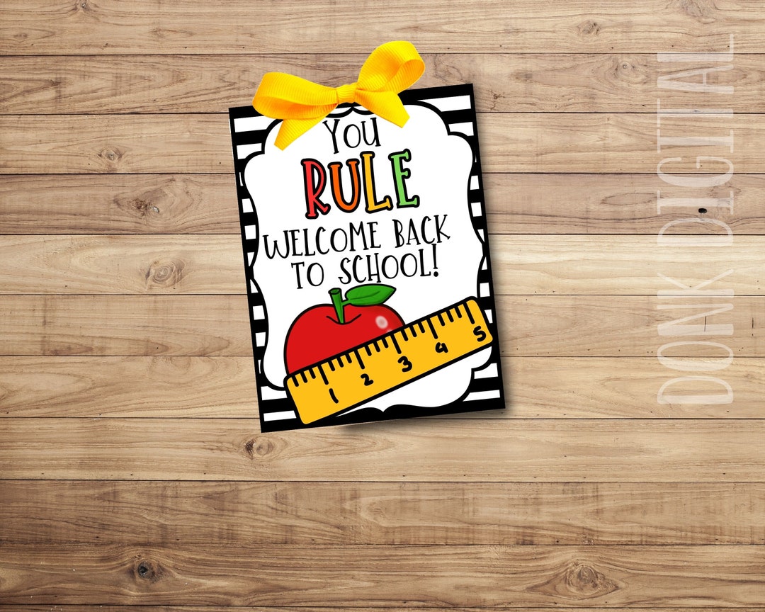 Welcom Ruler You RULE Welcome Back to School -student Gift - Classroom Gift ...