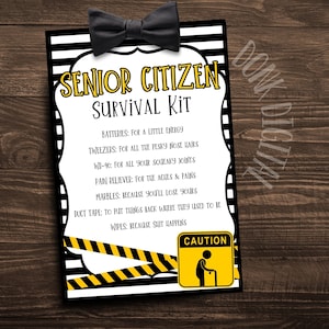Senioren Survival Kit - Over the Hill Survival Kit - Geburtstag Survival Kit - Altes Survival Kit