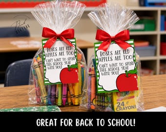 Roses are Red Back to School Gift Tag (PDF Printable)
