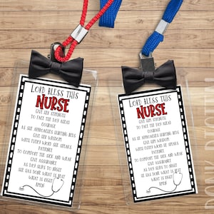 Verpleegkundige gebedstag - verpleegster afdrukbaar - religieuze tags - Lanyard Tags - verpleegster Lanyard