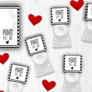 Mint To Be Tags: Wedding Engagement Favors (PDF)