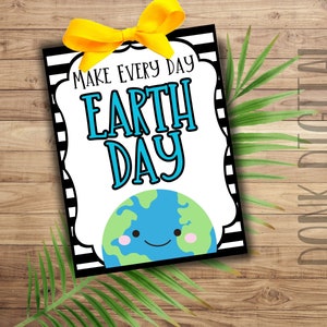 Happy Earth Day Tag- Earth Day Printable- April Printables -
