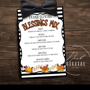 Thanksgiving Blessings Mix- Thanksgiving Favor- TReat Mix-