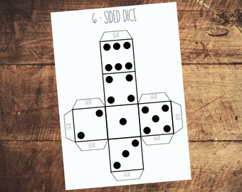 printable dice etsy