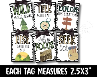 Adventure VBS Favors: Religious Printable Tags (PDF)
