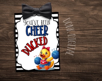 Cheer Ducked Favor Tags: Team Competition Gift (PDF file)
