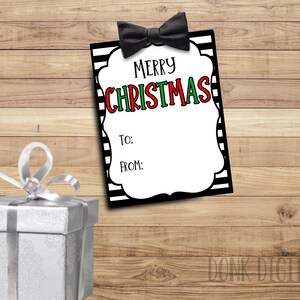 Frohe Weihnachten Tag-Bis Von-Weihnachten Geschenkanhänger- Druckbare Geschenkanhänger-