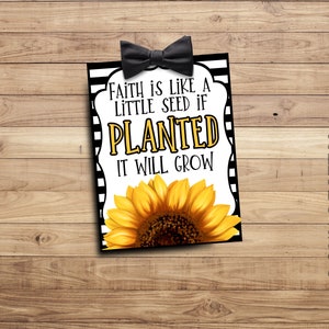 Faith is like a little seed if PLANTED it will grow - Church Tags- Halloween at Church- Religious Fall Tag- Sunday School