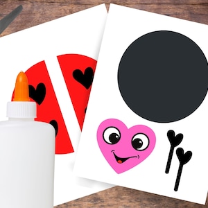 Valentines Day Craft - Printable Craft - Love Bug - Ladybug Craft - DIY for kids - DIY crafts for kids