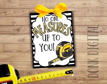 Funny Father&#39;s Day Tag: Tape Measure Gift (PDF)