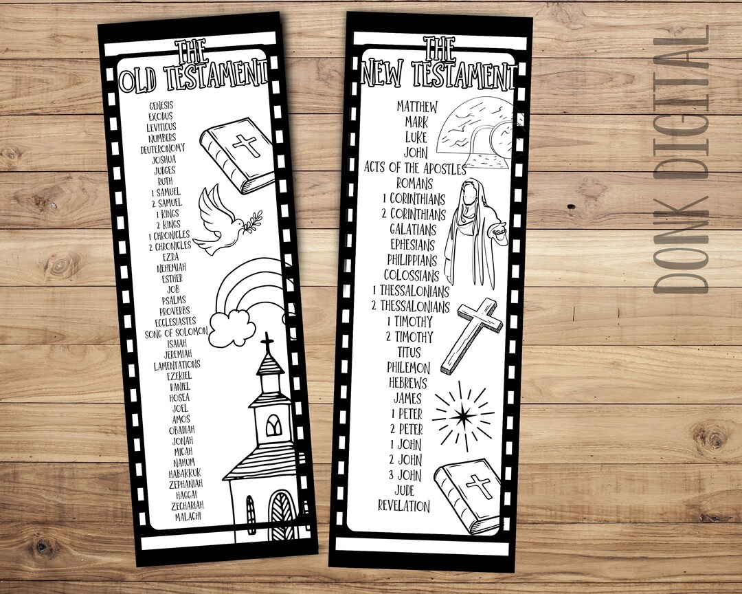 Bible Bookmark Old Testament New Testament Sunday School - Etsy