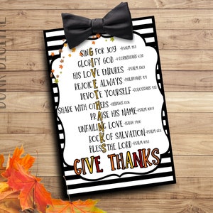 GIVE THANKS- bible verse tag- sunday school handout- thanksgiving printable- thanksgiving