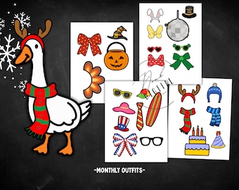 Printable Class Goose Props: Holiday & Birthday Add-On (Digital Download, 4 Pages