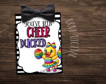 Cheer Ducked Favor Tags: Team Competition Gift (PDF Download)