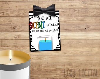 Scent-sational Candle Gift Tag: Team/PTO Appreciation (PDF)