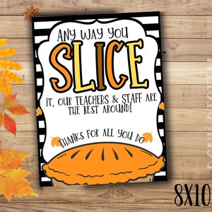 PIE Appreciation Sign - Employee Appreciation- Teacher Lunch- Bagel Thank you -Staff Appreciation -PTO PTA Themes