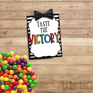 Taste the Victory Gift Tags: Team Competition Treats (PDF)