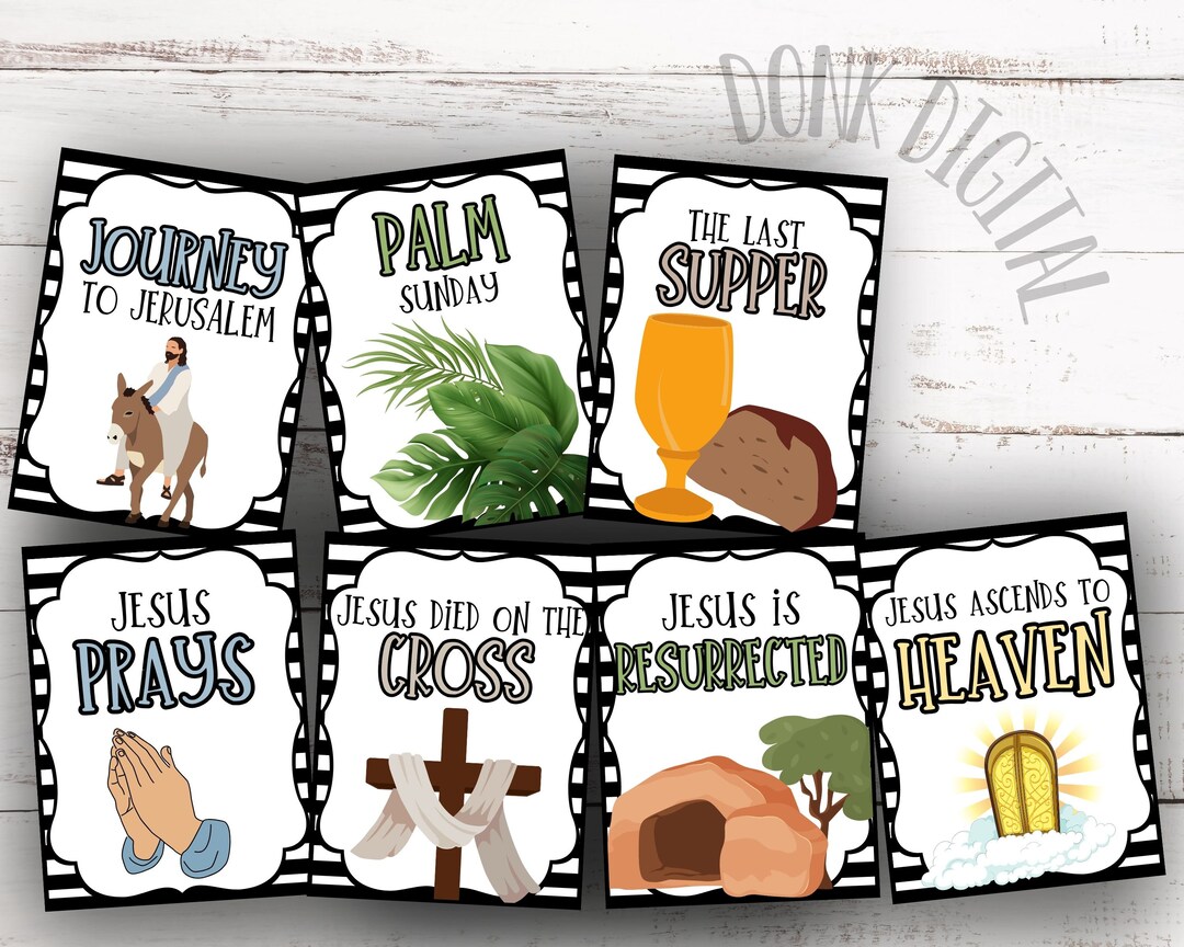 Resurrection Story Printable-holy Week Craft -sunday School- Religious ...