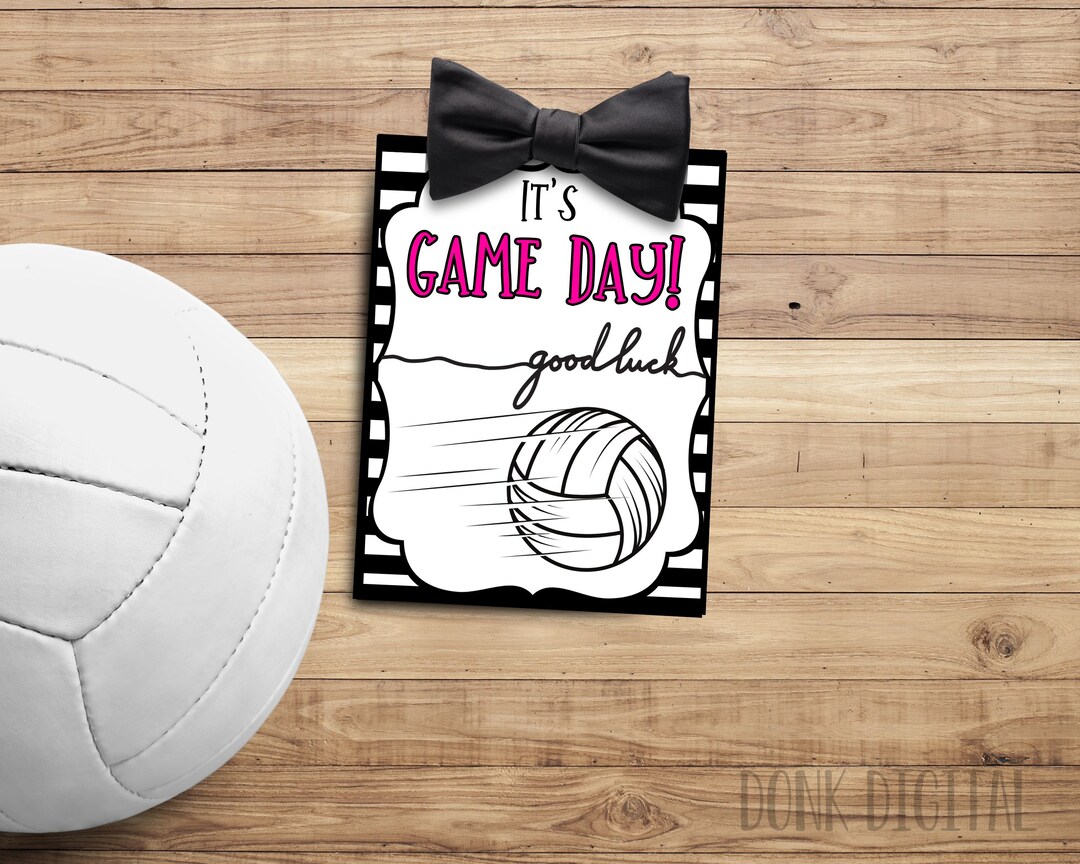 Its Game Day Volleyball Good Luck Tag Team Gift Tags Etsy