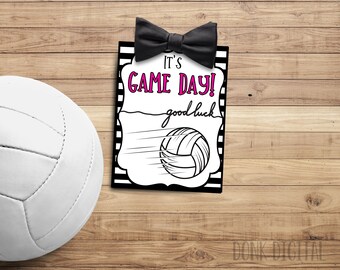 Its Game Day Volleyball - Good luck tag - Team Gift Tags- Competition Gift- game day treat tag