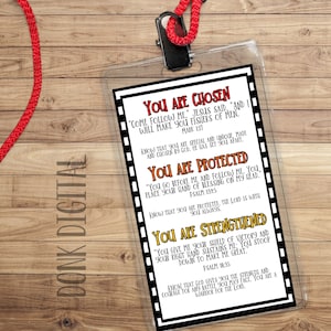 Printable Backpack Blessings Tags – 4.2x2.5&quot; Bible Verse Encouragement – Perfect for Backpacks or Gifts