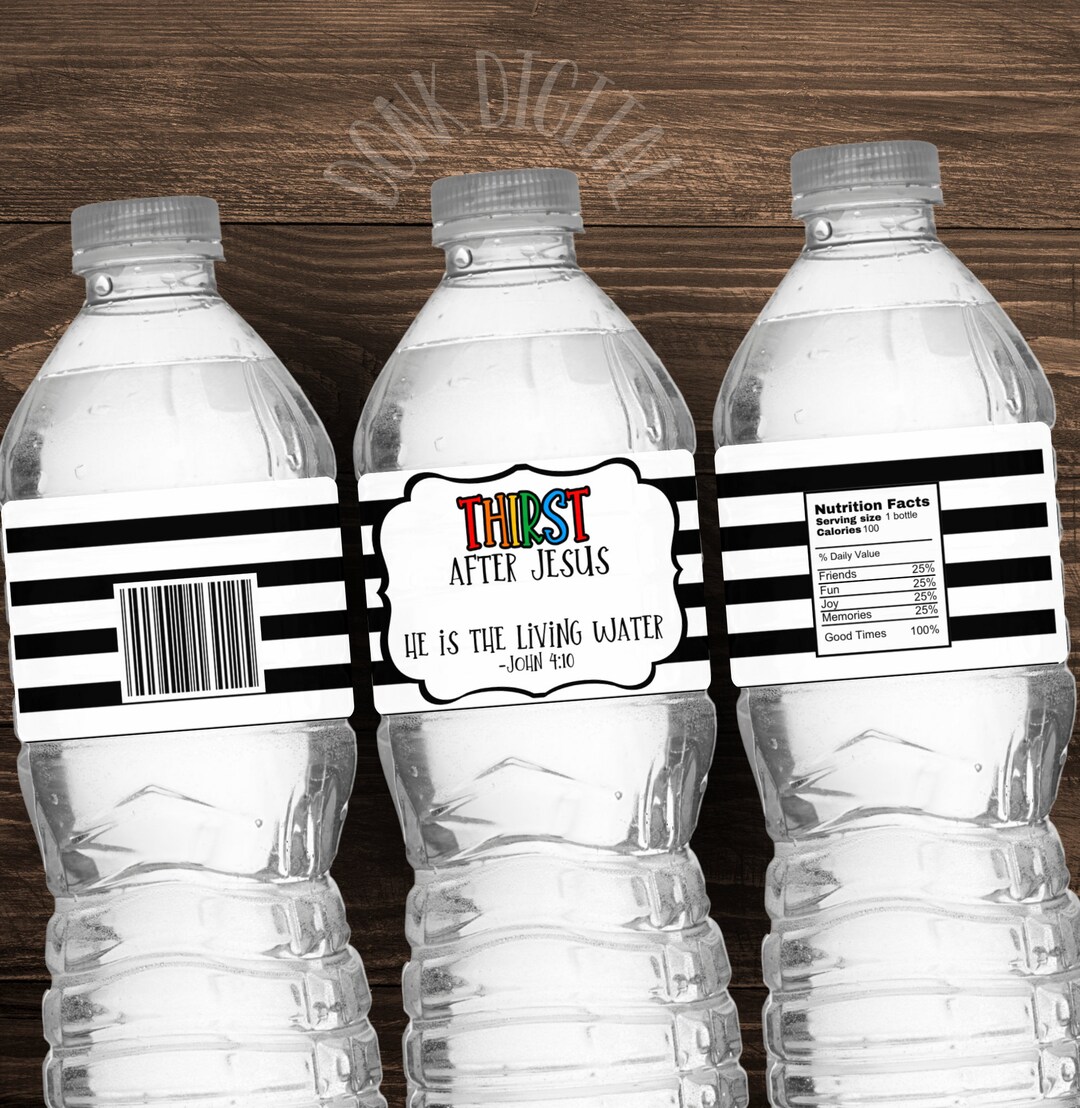 Jesus Label THIRST for Jesus- Sunday School Printable - Church Printable ...