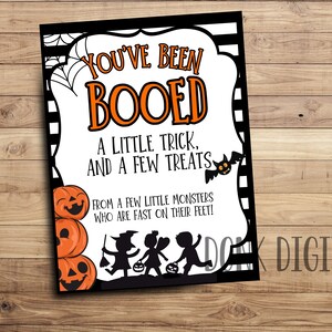 We&#39;ve been BOOED- Booed sign- Halloween Printable- October- Fall Tradition