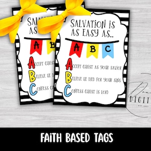 Salvation ABC Printable: Sunday School Tags (PDF)