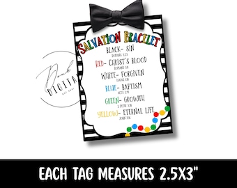 Salvation Armband Craft Tags: Printable (PDF)