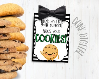 Etiquetas de agradecimiento para galletas: Tarjetas imprimibles para recaudar fondos (PDF)