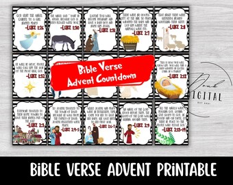 BIBLE verse advent: printable PDF (digital download)