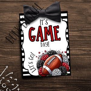 It&#39;s game day- Good luck tag - Team Gift Tags- Competition Gift- game day treat tag- Cheerleading tag