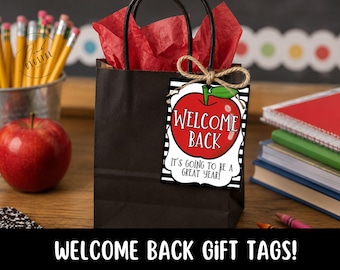 Welcome Back to School Apple Gift Tag: Printable (PDF)
