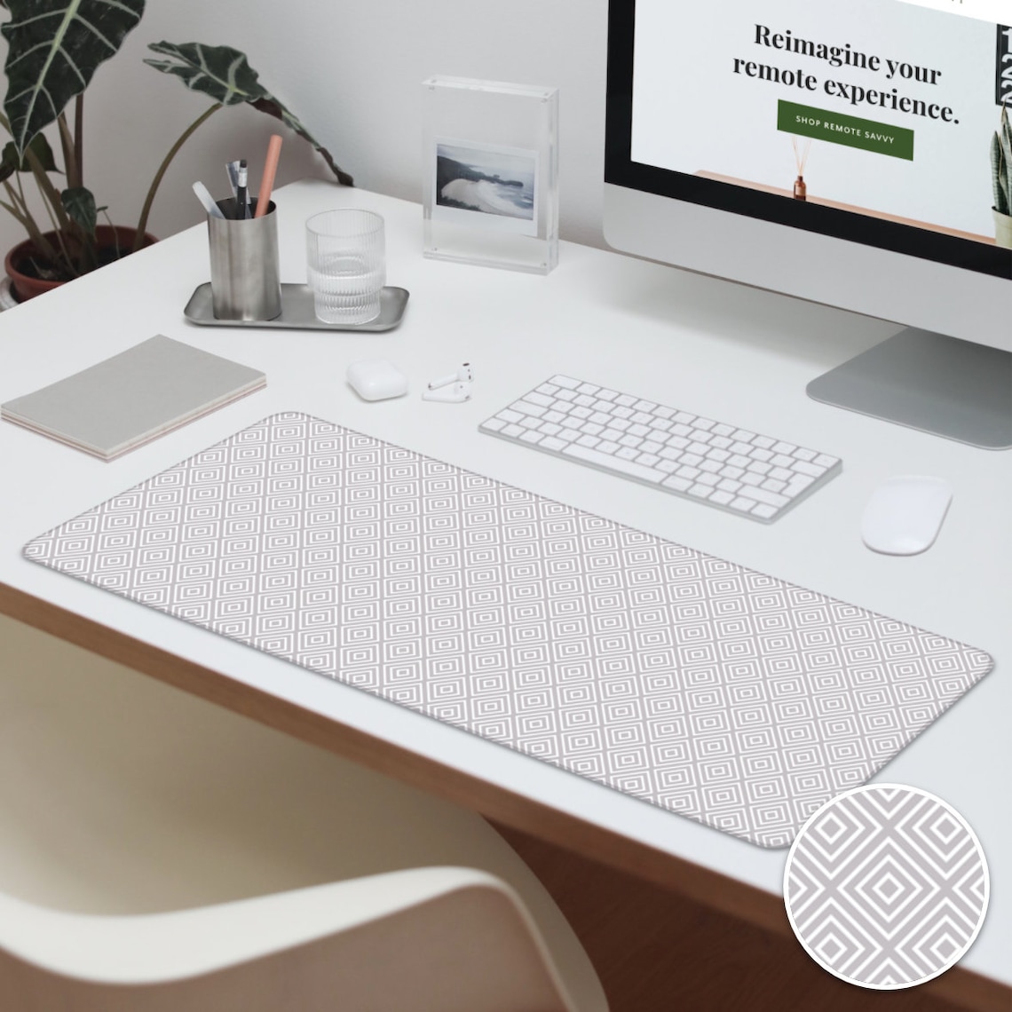 Large Desk Mat Mouse Pad 31 X 12 Diamond Etsy