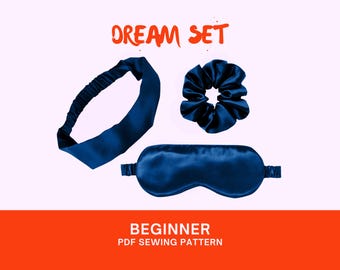 Sleep Mask, Headband & Scrunchie Sewing Pattern: DIY Dream Set (PDF Download)