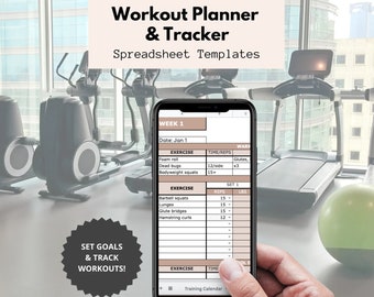 Workout Planner: Exercise & Weight Loss Tracker (Google Sheets)