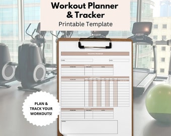 Printable Workout Tracker Template / Workout Planner PDF, Exercise Tracker, Fitness Planner, Habit Planner, Weight Loss