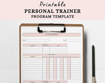 Szablon programu treningu personalnego: Planer fitness do druku (szablon PDF)