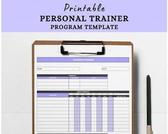 Personal Trainer Workout Tracker: Printable Fitness Planner (PDF Template)