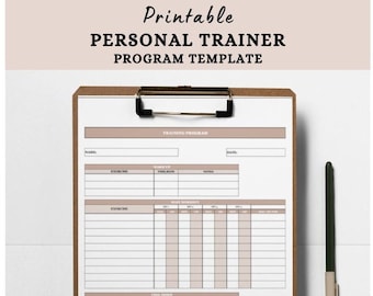 Szablon programu treningu personalnego do druku: Planer fitness (PDF)