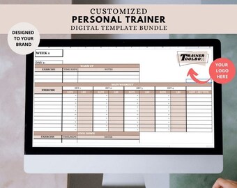 Personal Trainer Customized Branded Template Forms Program BUNDLE / Measurement Forms / Food Journal / Google Sheets
