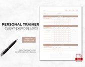 Printable Workout Forms: Personal Trainer Client Exercise Logs (PDF)
