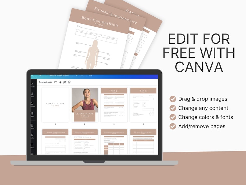 Personal Trainer Client Intake Forms: Editable Assessment Templates ...
