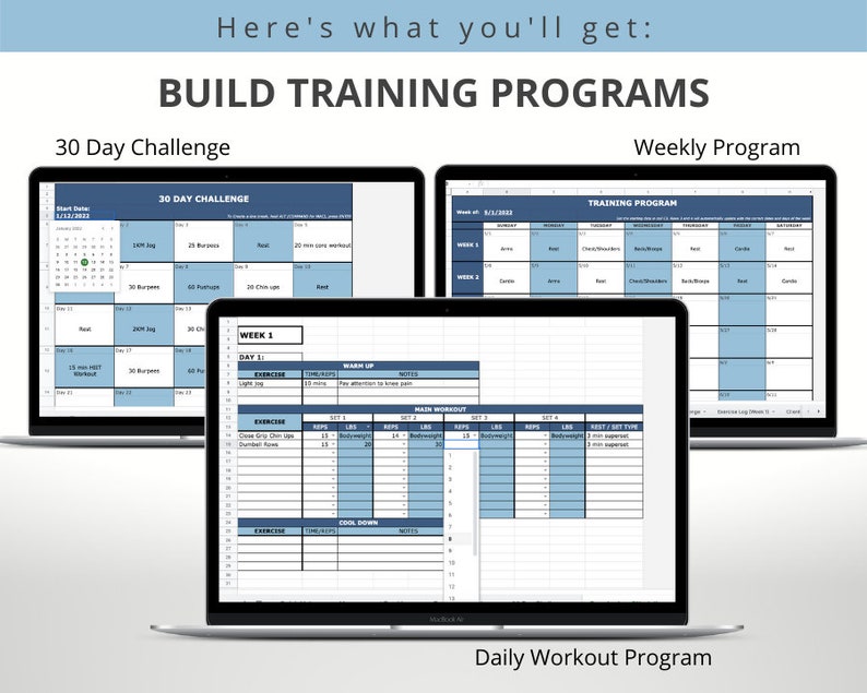 Personal Training Client Template Forms BUNDLE / Exercise Library ...
