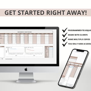 Personal Trainer Program Template Forms BUNDLE / Exercise Library ...